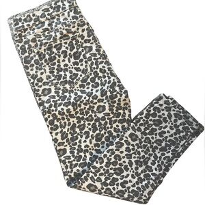 NWOT LOFT Modern Skinny Leopard Print Gray Jeans Size 6/28